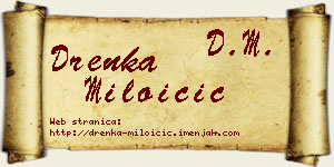 Drenka Miloičić vizit kartica